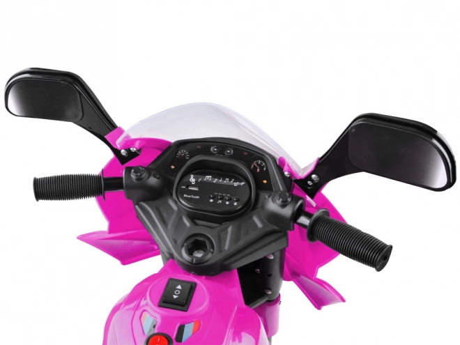 Otroški športni motocikel z barvno LED razsvetljavo – Roza
