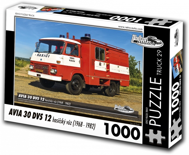 Sestavljanka Retro-avtomobili Tovornjak AVIA 30 DVS 12 gasilsko vozilo 1000 koščkov
