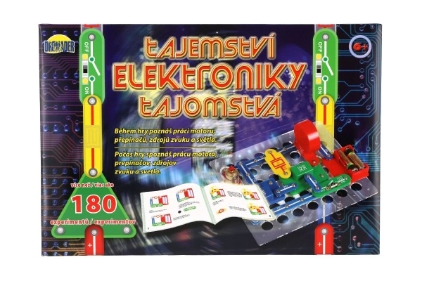 Skrivnosti elektronike 180 eksperimentov na baterije v škatli 42x28,5x4cm od 6 let