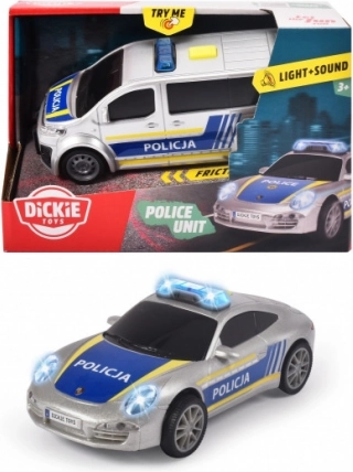 Policijsko vozilo SOS s frikcijskim pogonom ter lučjo in zvokom