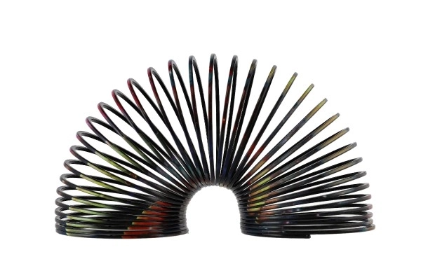 Spirala/fedr vesolje plast premer 6,5cm 2 barvi v škatlici 7x7x7cm