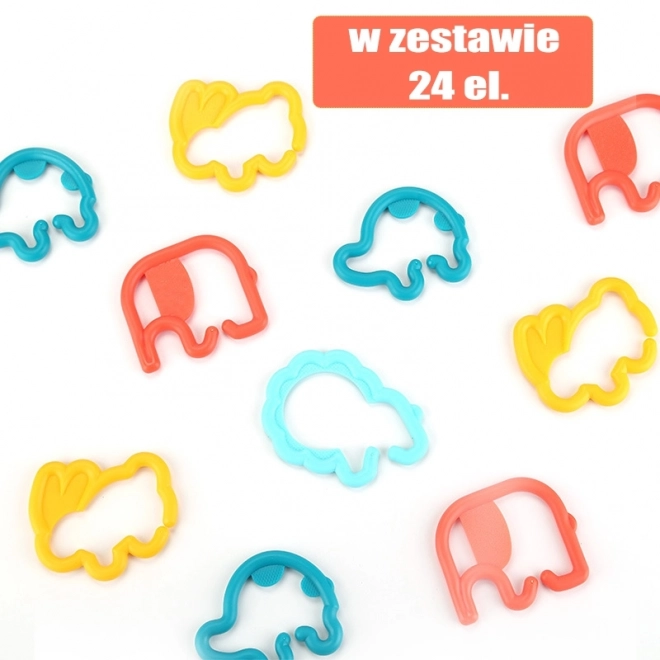 Woopie baby senzorične igrače za dojenčke - živalska veriga 24 kos