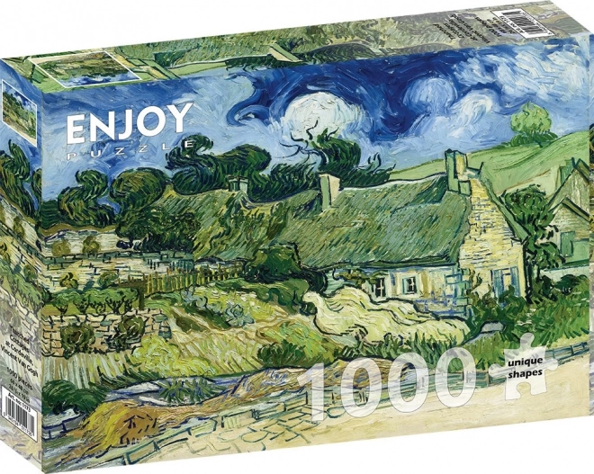 Uživajte v sestavljanki Vincent van Gogh: Slamnate hiše v Cordevillu 1000 kosov