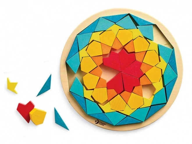 Montessori sestavljanka mandala - vzorci, oblike in barve