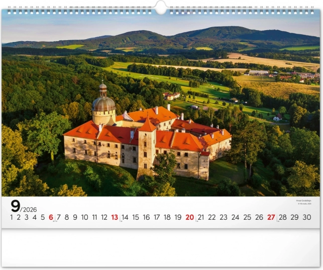 Stenski koledar Panorama Češke 2026