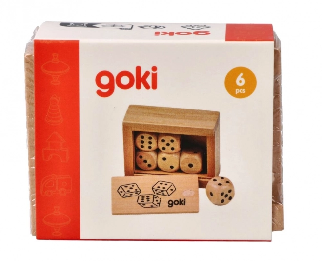 Lesene igralne kocke v škatli - GOKI