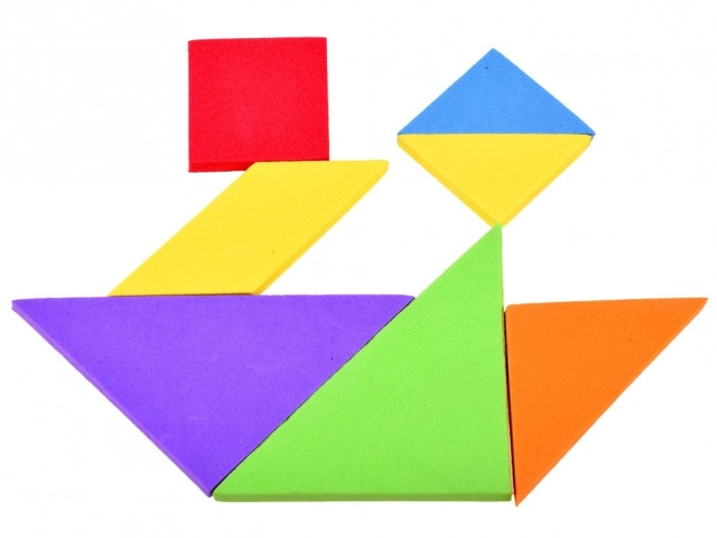 Barvna logična sestavljanka Tangram iz mehke pene