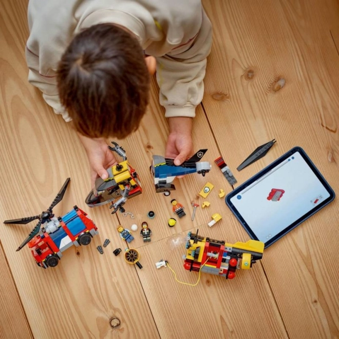 LEGO® City 60462 Remix: Helikopter, gasilsko vozilo in podmornica