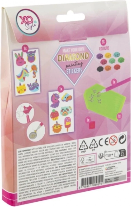 GRAFIX Diamantno barvanje nalepk Samorog 12 kosov
