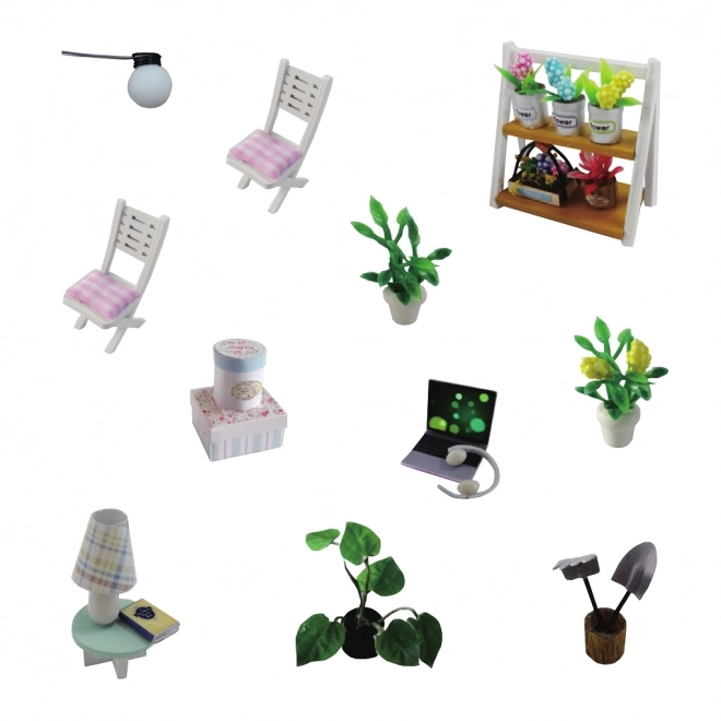 Dvigne miniatura hišice Rožnata hiša