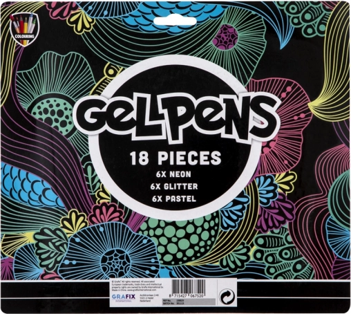 Set gelnih pisal 18 kos