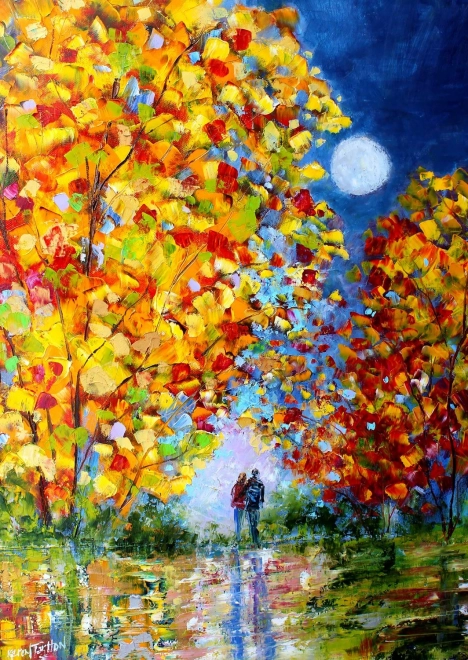 Sestavljanka Jesenska luna 1000 koščkov ENJOY