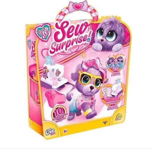 Magični šivalni komplet + vijoličasti pliško Little Live Pets Sew Surprise