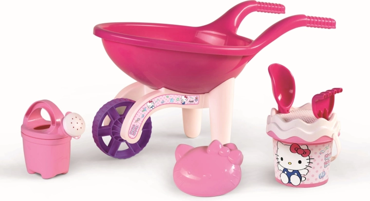 Androni samokolnica HELLO KITTY s kompletom za pesek, velika