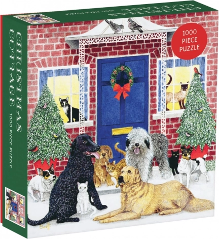 Puzzle božična hišica 1000 koščkov