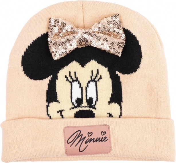 Pletena kapa z bleščečo pentljo Minnie