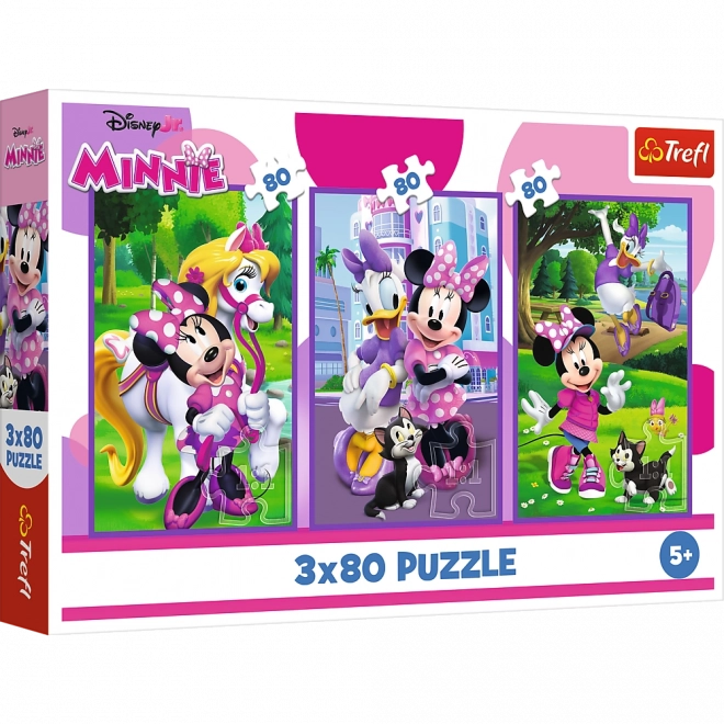 Sestavljanka 3x80 Minnie in prijatelji Disney Trefl