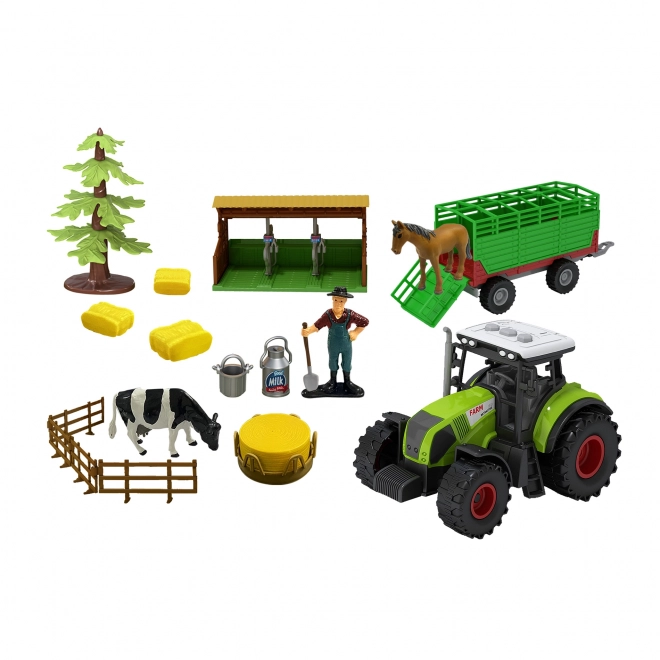 Traktor z prikolico in dodatki za otroke