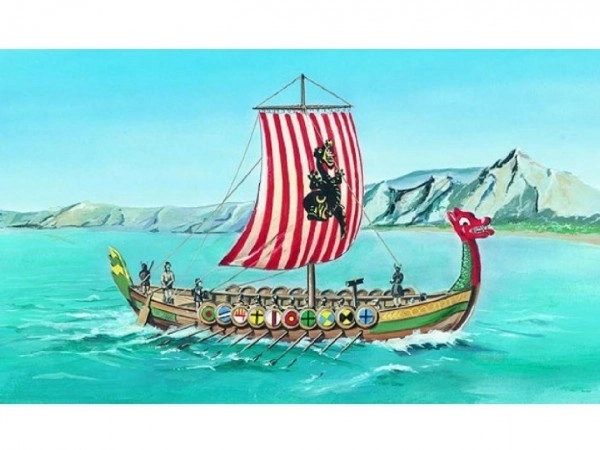 Model Viking Vikinska ladja DRAKKAR 1:60 20,8x30,3cm v škatli 34x19x5,5cm