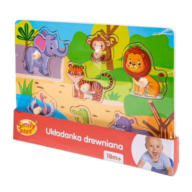 Lesena sestavljanka ZOO