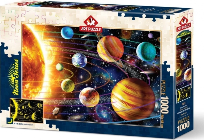 Sveteči puzzle Sončni sistem 1000 delov