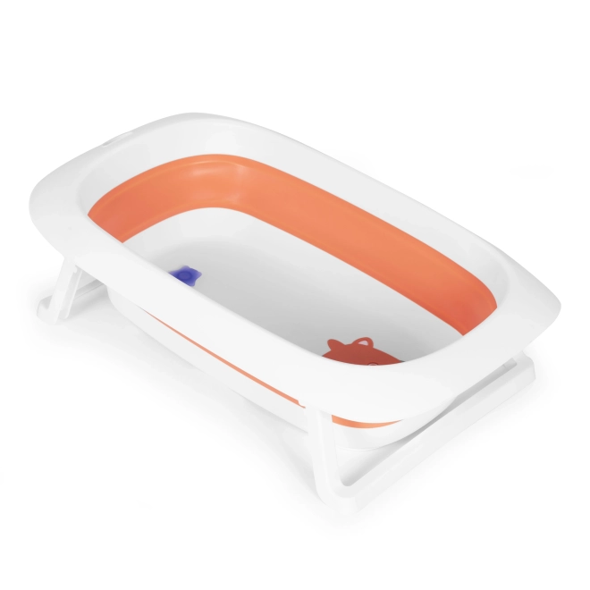 Otroška kad - zložljiva kad z odtokom 81 cm - ECOTOYS – oranžna