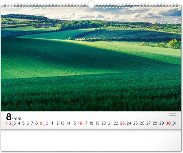 Stenski koledar Panorama Češke 2026