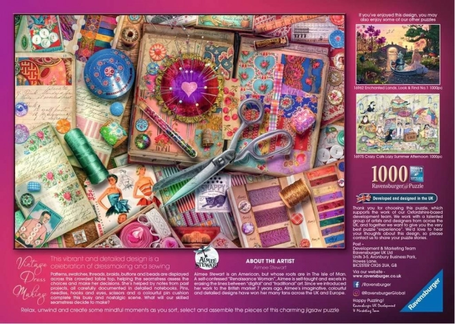 Ravensburger puzzle Visoka krojaška delavnica 1000 kosov