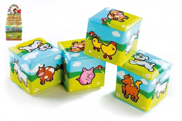 Mehka kocka Moje prve živali - 7x7 cm