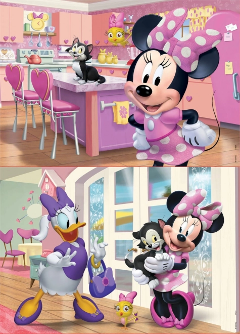 Leseni puzzle Minnie 2x25 kosov