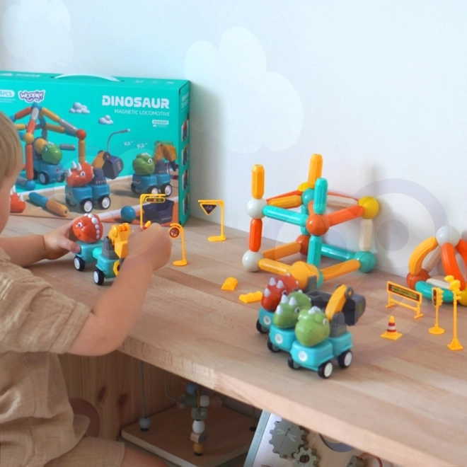 Woopie magnetske kocke dinozavri konstrukcijski set