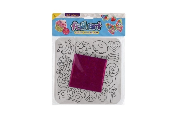 Kreativni set čaranja s folijskimi sličicami bleščečimi v vrečki 22x27cm