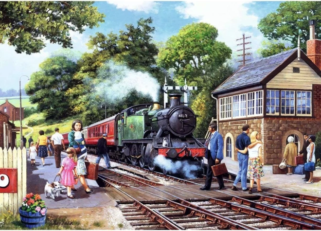 Ravensburger sestavljanka Vaško železniško postajališče 1000 koščkov