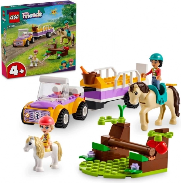 LEGO® Friends 42634 Prikolica za prevoz konj in ponijev