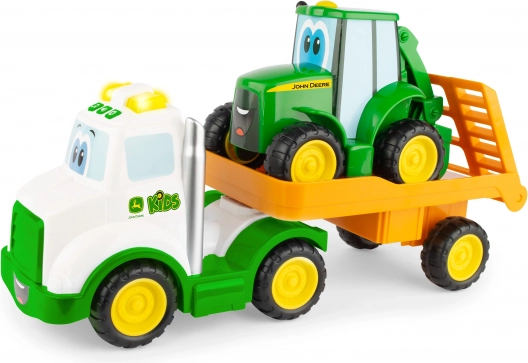 Traktor Johnny s prikolico za otroke - John Deere