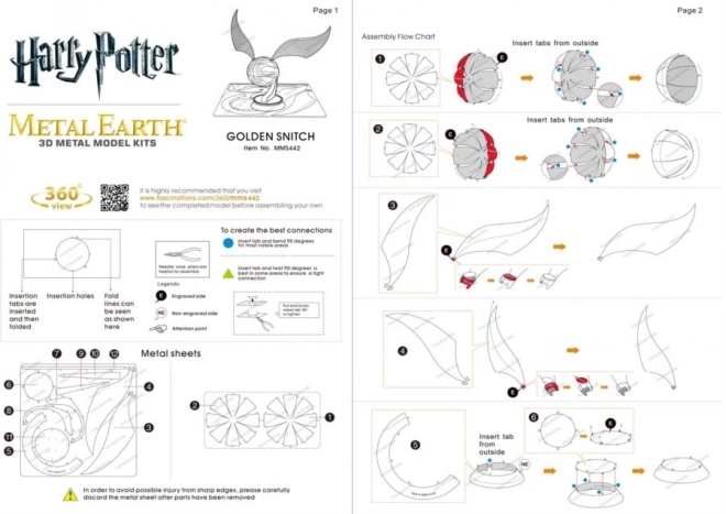METAL EARTH 3D puzzle Harry Potter: Zlata kroglja