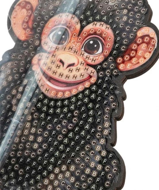 Diamantno barvanje Jungle: Šimpanz