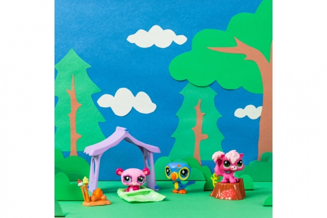 Littlest Pet Shop kampirni set 3 figurice