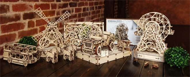 WOODEN CITY 3D sestavljanka Mlin 222 delov