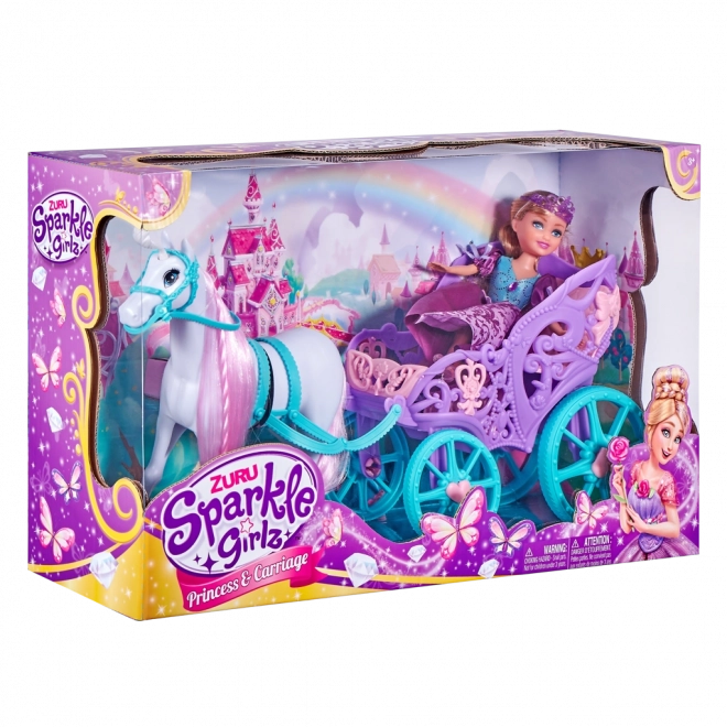 Princeska Sparkle Girlz s konjem in kočijo
