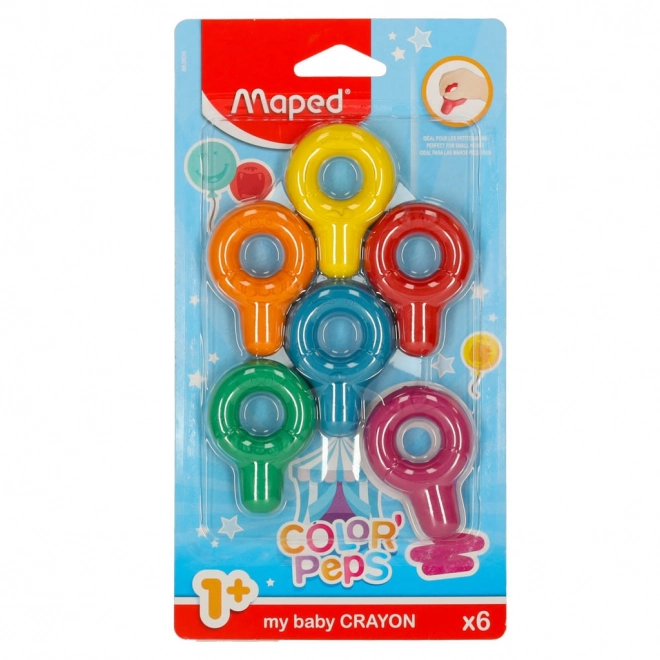 Otroške barvice okrogle prve barvice Baby Colorpeps 6 barv Maped