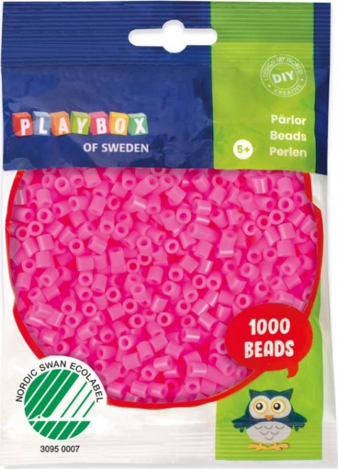 PLAYBOX likalni biseri - roza 1000 kos