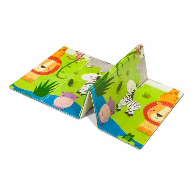 obojestranska penasta podloga za igro lionelo robby multicolor safari + življenje v mestu 180 × 200 cm