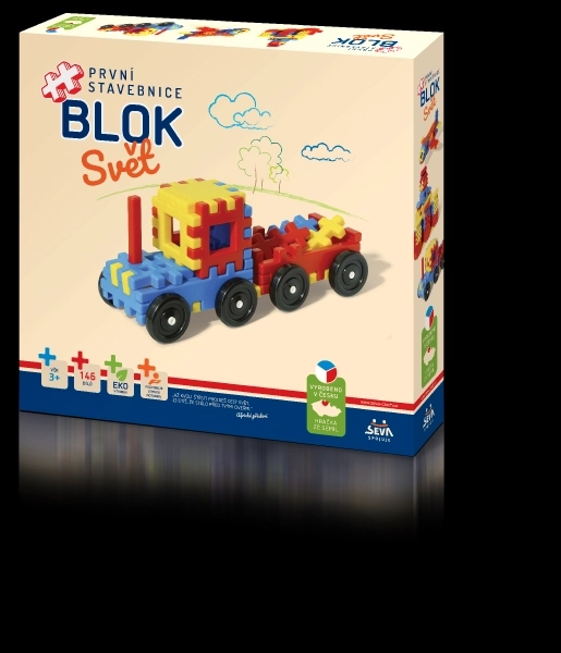 Stavebnica BLOK Svet plast 146 kosov v škatli 36x34x7cm