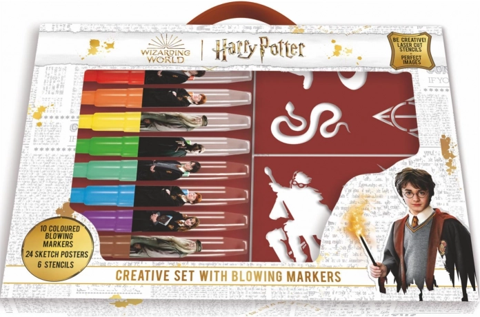 Kreativni komplet pihalnih flomastrov Harry Potter
