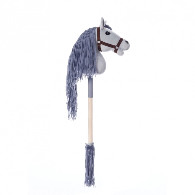 HOPPIHORSE konj na palici hobby horse velikost A4 siv