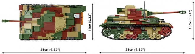 Stavebnica WWII Panzerkampfwagen IV Ausf. G s 1107 deli