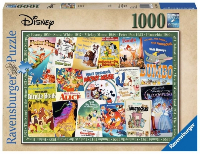 Sestavljanka Disneyevi Vintage Filmski Plakati 1000 kosov Ravensburger