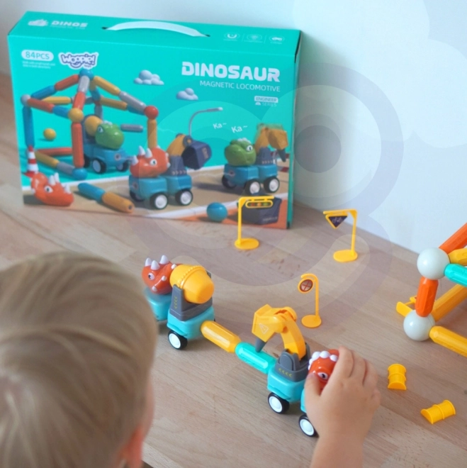 Woopie magnetske kocke dinozavri konstrukcijski set