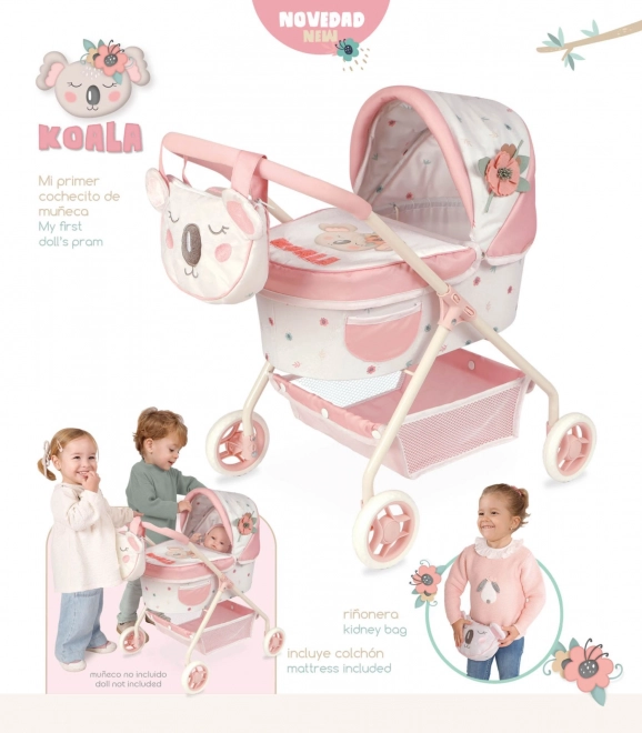 Moj prvi voziček za punčke s torbo Koala 56 cm